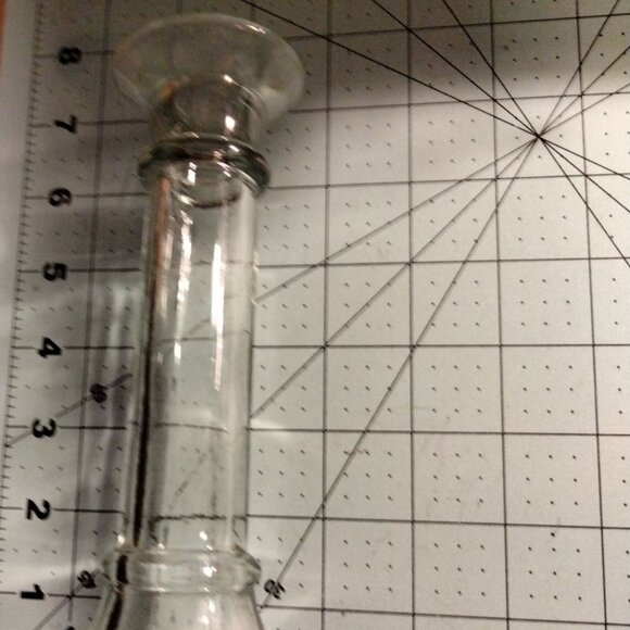 Vintage Clear Glass Bud Vase Candlestick Holder - Picture 5 of 6